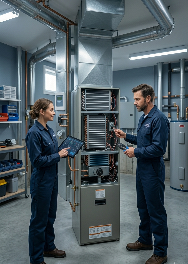 Licensed RBZ Climate Solutions HVAC technicians serving Toronto, Scarborough, Mississauga, Brampton, Vaughan, Markham, and all of Ontario with professional heating and cooling services
